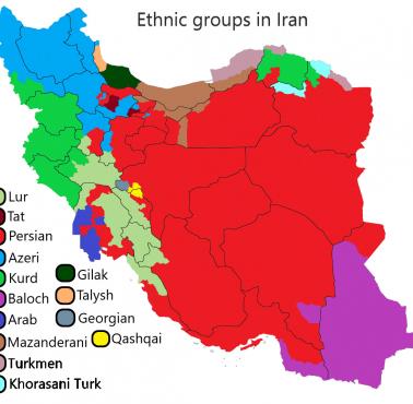 Etniczno-językowa mapa Iranu