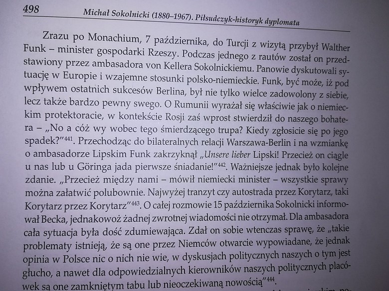 O korytarzu przez korytarz już początkiem października 1938