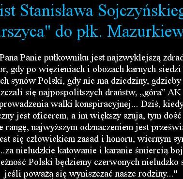 Kpt.Stanisław Michał Sojczyński „Warszyc” odpowiedział szefowi "Kedywu" AK : "Będziemy czerwonych nieludzko strzelać !"