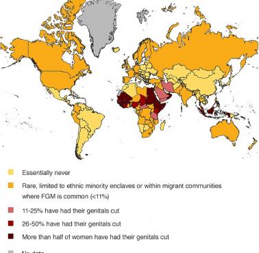 Kraje, gdzie wykonuje się zabieg obrzezania kobiet (Klitoridektomia)