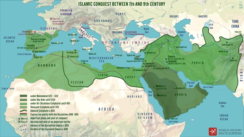Islamskie podboje Afro-Eurazji między VII a IX wiekiem n.e.