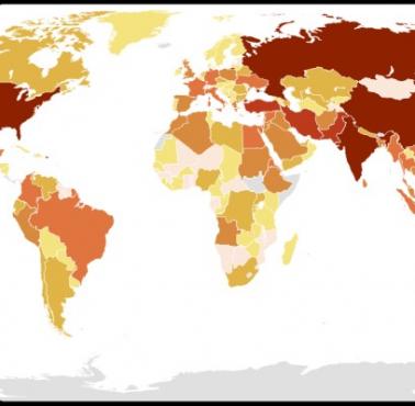 Kraje według ilości personelu wojskowego i paramilitarnego