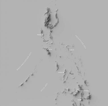 Topograficzna mapa Filipin