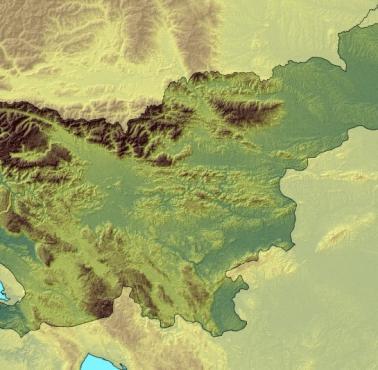 Reliefowa mapa Słowenii