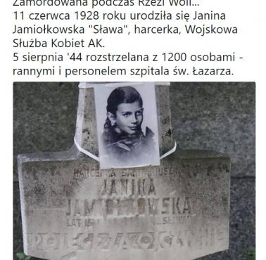 16-letnia sanitariuszka z Powstania Warszawskiego. Zamordowana podczas Rzezi Woli ... 1944