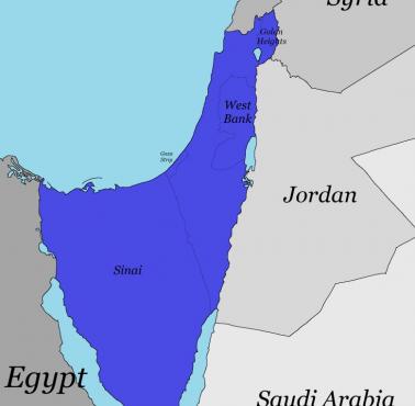 Największy możliwy zasięg państwa Izrael