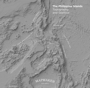 Topograficzna mapa Morza Filipińskiego