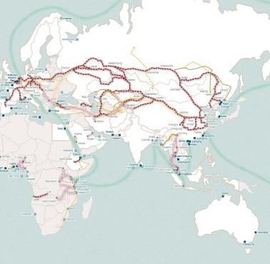 Interaktywna mapa Nowego Jedwabnego Szlaku (NJS) i połączeń Europa - Azja