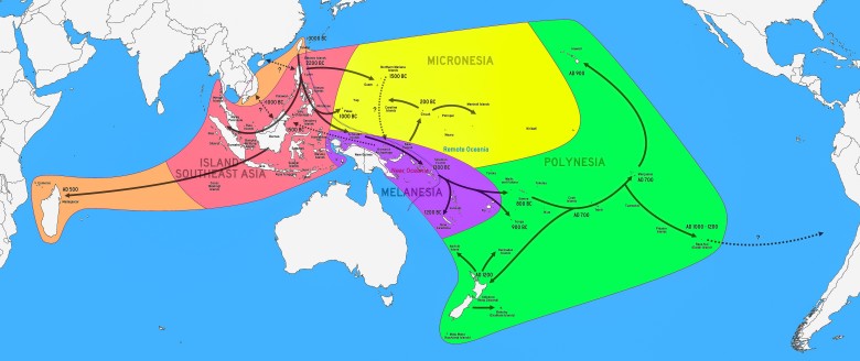 Mapa migracji Austronezyjczyków