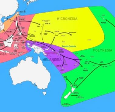 Mapa migracji Austronezyjczyków