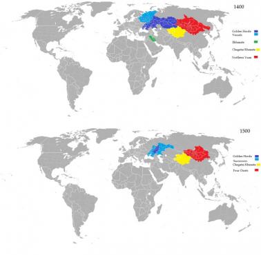 Upadek imperium mongolskiego, 1300-1600