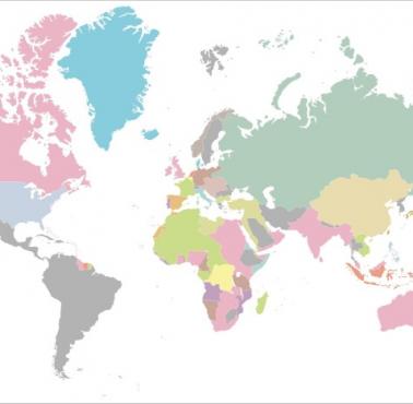 Mapa świata w 1900 roku