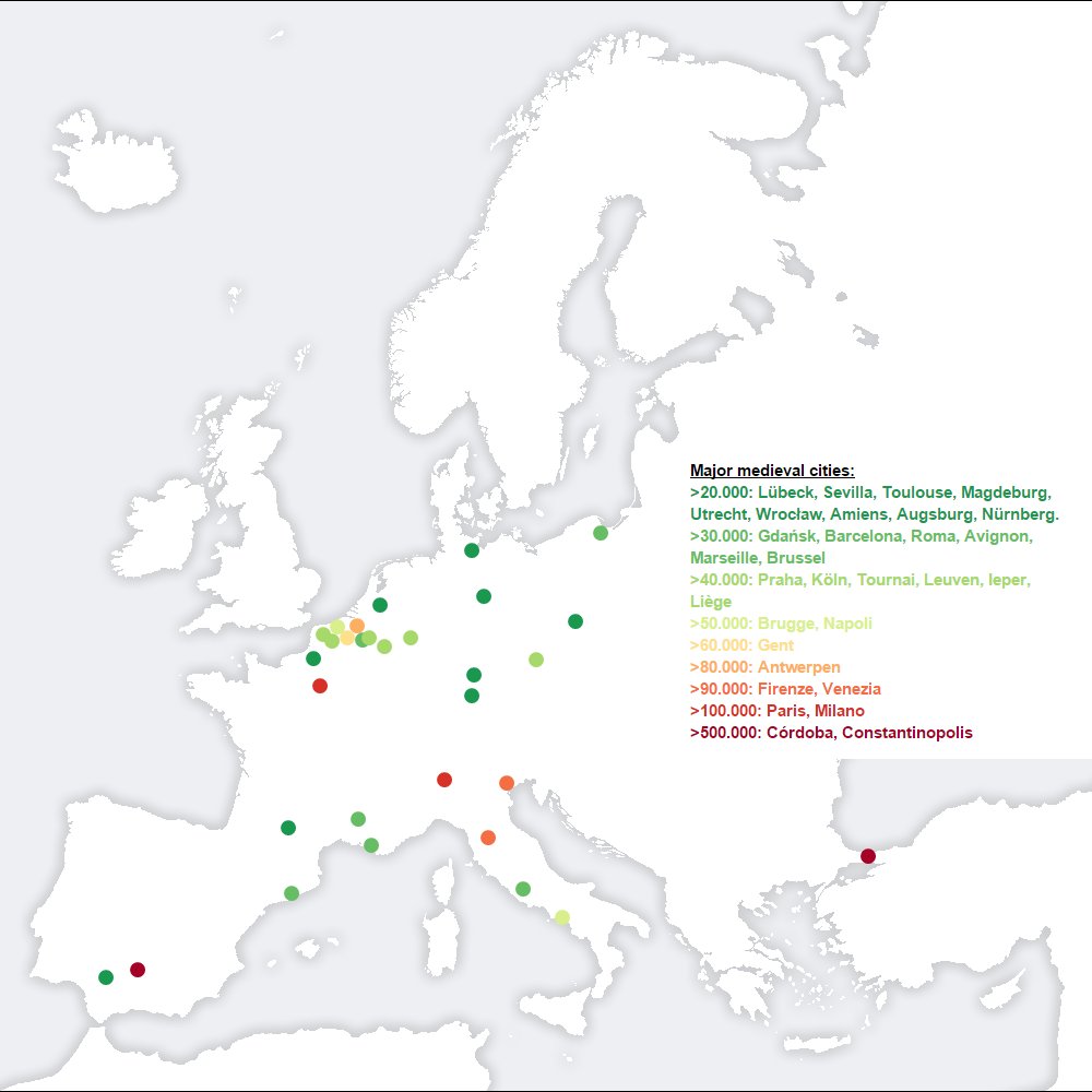 Największe miasta średniowiecza w Europie