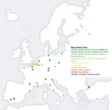 Największe miasta średniowiecza w Europie