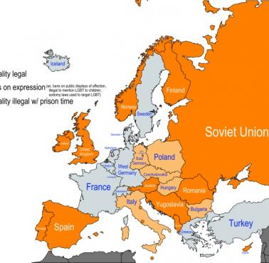 Status prawny homoseksualizmu w Europie w 1970 r.