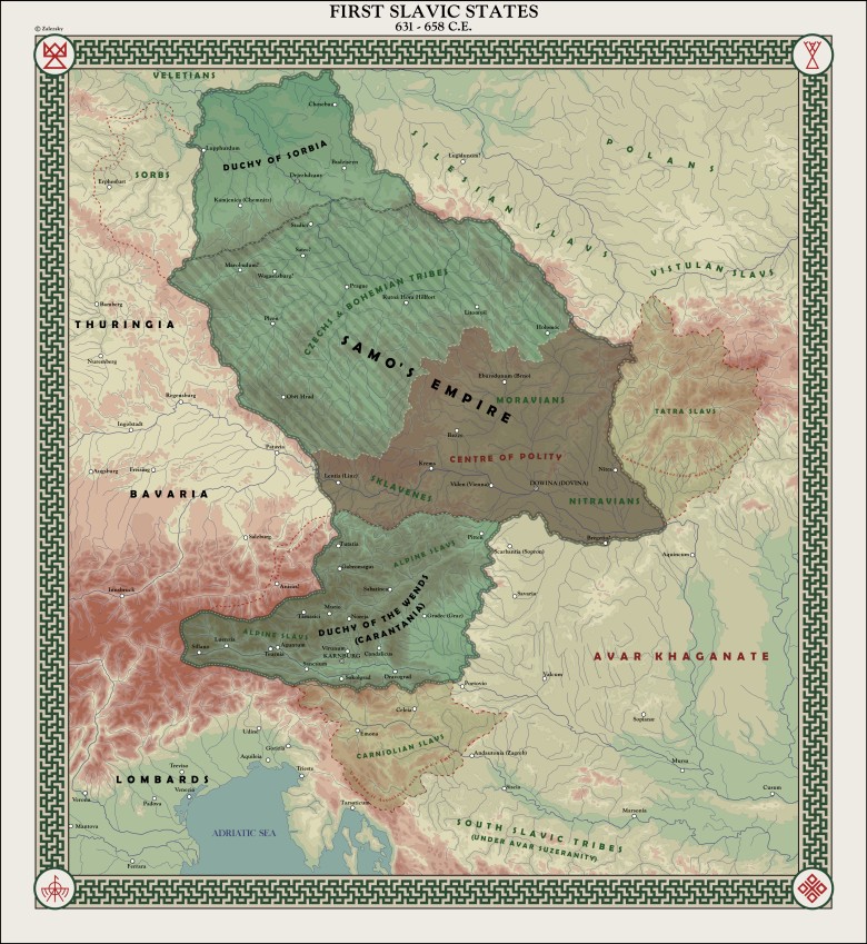Pierwsze państwa słowiańskie - Samo's 631-658 rok n.e.