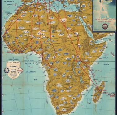 Trasy Air France w Afryce z 1957 roku