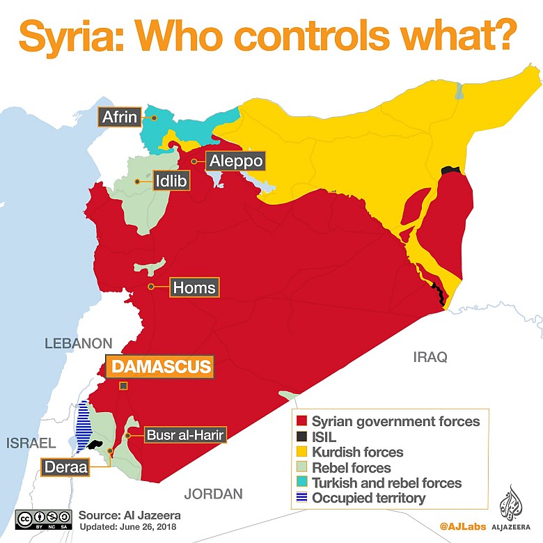 Sytuacja w Syrii, 26 czerwca 2018