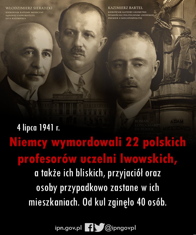 Mord profesorów lwowskich – egzekucja polskich naukowców, wykładowców uczelni lwowskich, dokonana nad ranem 4 lipca 1941 roku