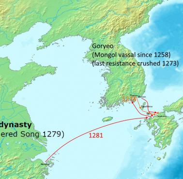 Mongolska inwazja na Japonię,1258,  1274-1284