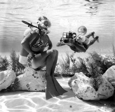 Nurek i fotograf w Cypress Gardens - Winter Haven, 1963