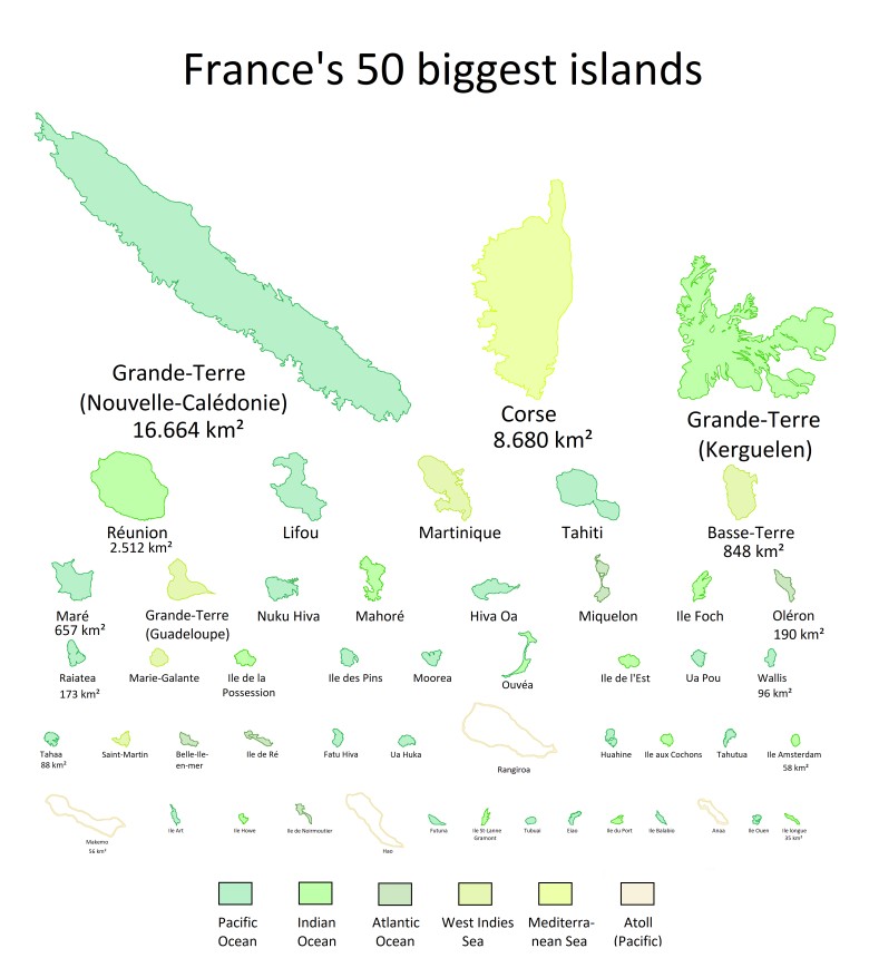 Wyspy należące do Francji - pozostałości dawnego imperium kolonialnego