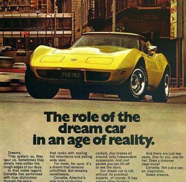 Plakat reklamowy Chevroleta Corvette C3