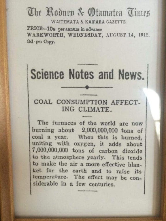 Artykuł z 1912 roku o zmianach klimatu (eng)