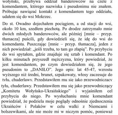 Zeznania Ukraińca, który pojechał do obozu UPA, aby ratować Polaków, a komendant odrzekł, że rozkaz otrzymał z samej "góry"