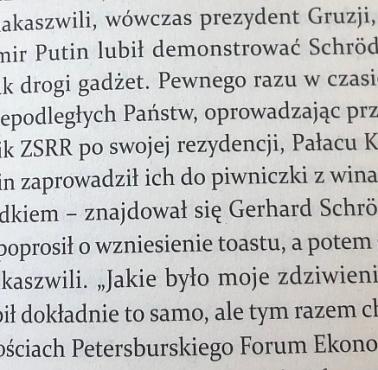 Były prezydent Gruzji Micheil Saakaszwili opowiada o tym jak spotkał Gerharda Schrödera u Putina