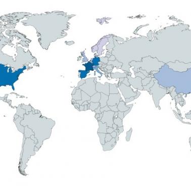 Liczba trzygwiazdkowych restauracji Michelin w poszczególnych krajach świata