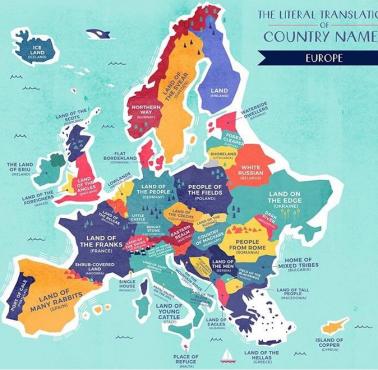 Dosłowne tłumaczenie europejskich nazw krajów
