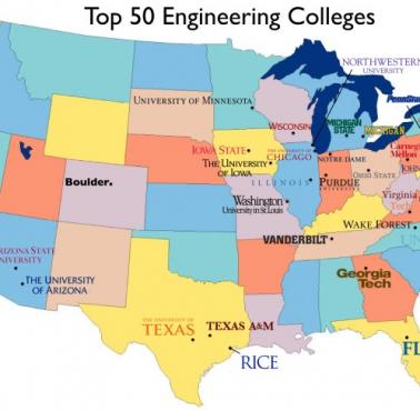 50 najlepszych szkół inżynieryjnych w USA