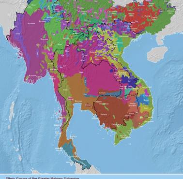 Grupy etniczne regionów przez które płynie rzeka Mekong