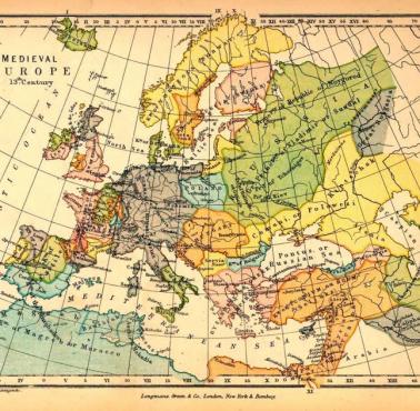 Średniowieczna mapa Europy z XIII wieku