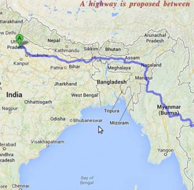 Szlak transportowy (w trakcie realizacji) Indie-Birma-Tajlandia