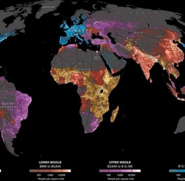 Gdzie żyją ludzie na świecie, według statusu ekonomicznego