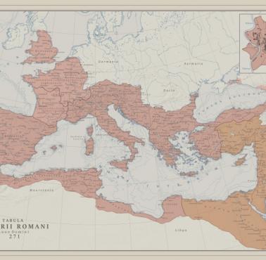 Stan Imperium Rzymskiego podczas kryzysu pod koniec III wieku, 271 n.e.
