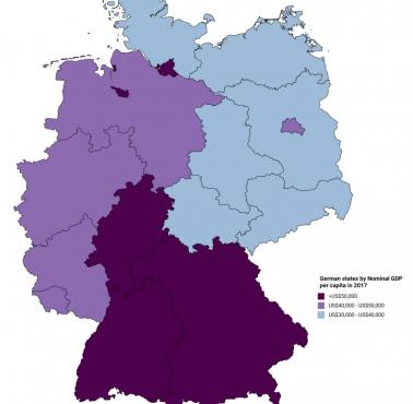 Niemieckie landy według nominalnego PKB na mieszkańca