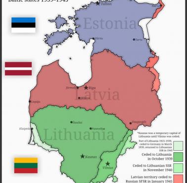 Zmiany terytorialne państw bałtyckich w latach 1939–1945