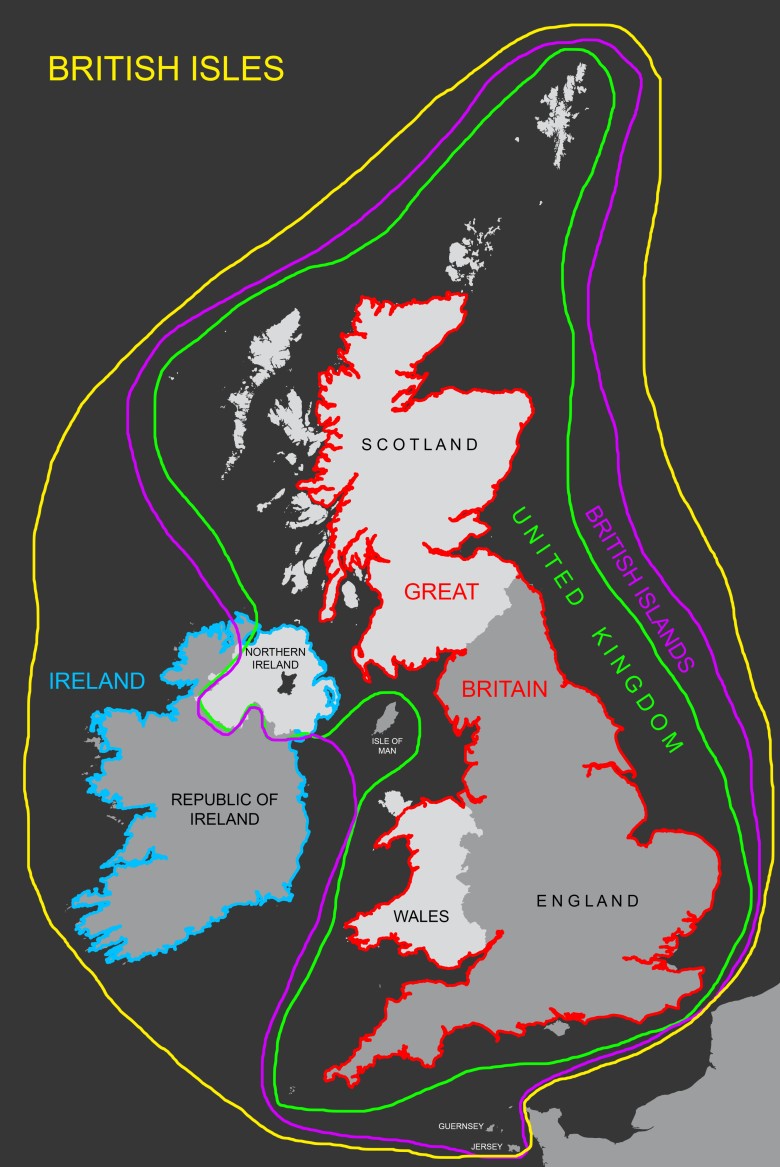 Podział Wysp Brytyjskich (terminologia) - Wyspy Brytyjskie, Irlandia, Zjednoczone Królestwo