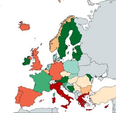 Liczba prawników na osobę, Europa