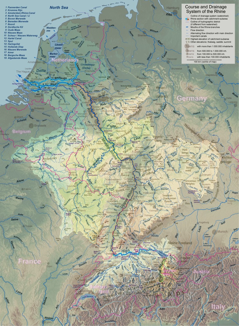 Mapa dorzecza Renu