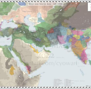 Azja Zachodnia i Południowa - 1095 rok