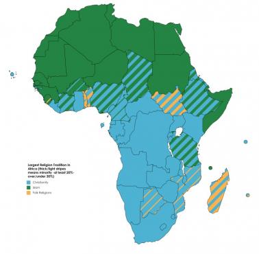 Dominujące religie w Afryce