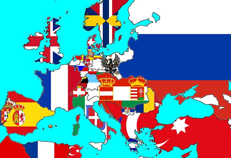 Europa w 1875 roku, gdyby Napoleon III wygrał wojnę francusko-pruską