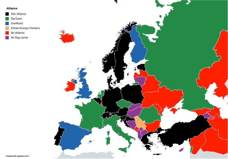 Sojusze lotnicze w Europie