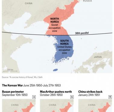 Krótka historia Korei w ośmiu mapach, od 568 roku do współczesności