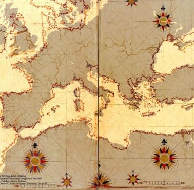 Arabska mapa z XVI wieku i aktualna mapa Europy