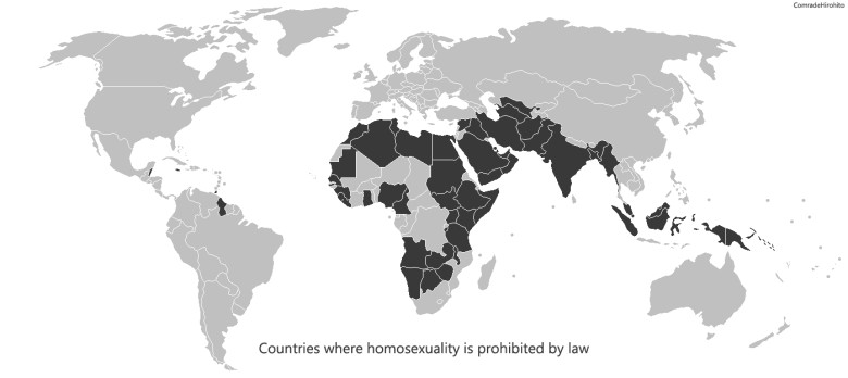 Kraje, w których homoseksualizm jest zabroniony przez prawo